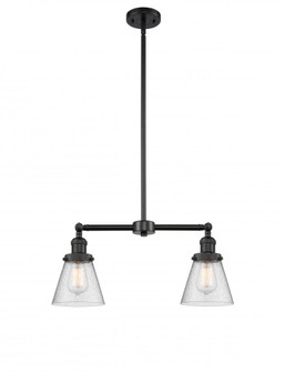 Cone - 2 Light - 21 inch - Matte Black - Stem Hung - Adjustable Island Light (3442|209-BK-G64)