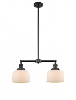 Bell - 2 Light - 21 inch - Matte Black - Stem Hung - Adjustable Island Light (3442|209-BK-G71-LED)