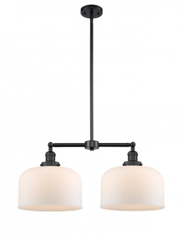 Bell - 2 Light - 21 inch - Matte Black - Stem Hung - Adjustable Island Light (3442|209-BK-G71-L-LED)