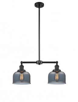 Bell - 2 Light - 21 inch - Matte Black - Stem Hung - Adjustable Island Light (3442|209-BK-G73)