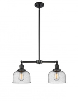 Bell - 2 Light - 21 inch - Matte Black - Stem Hung - Adjustable Island Light (3442|209-BK-G74-LED)