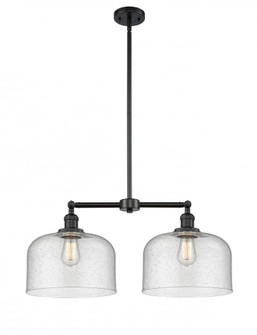Bell - 2 Light - 21 inch - Matte Black - Stem Hung - Adjustable Island Light (3442|209-BK-G74-L-LED)
