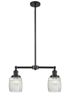 Colton - 2 Light - 22 inch - Oil Rubbed Bronze - Stem Hung - Adjustable Island Light (3442|209-OB-G302-LED)
