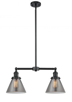 Cone - 2 Light - 21 inch - Oil Rubbed Bronze - Stem Hung - Adjustable Island Light (3442|209-OB-G43)
