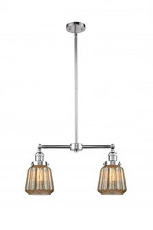 Chatham - 2 Light - 21 inch - Polished Chrome - Stem Hung - Adjustable Island Light (3442|209-PC-G146-LED)