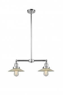 Halophane - 2 Light - 21 inch - Polished Chrome - Stem Hung - Adjustable Island Light (3442|209-PC-G2)