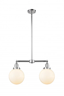 Beacon - 2 Light - 25 inch - Polished Chrome - Stem Hung - Adjustable Island Light (3442|209-PC-G201-8-LED)