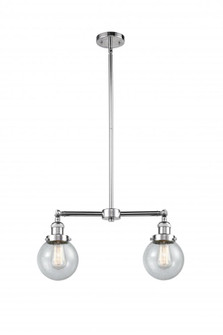 Beacon - 2 Light - 23 inch - Polished Chrome - Stem Hung - Adjustable Island Light (3442|209-PC-G204-6)