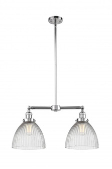 Seneca Falls - 2 Light - 21 inch - Polished Chrome - Stem Hung - Adjustable Island Light (3442|209-PC-G222-LED)