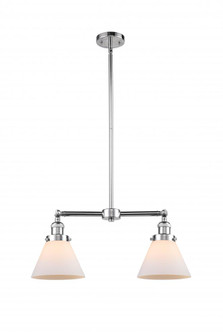 Cone - 2 Light - 21 inch - Polished Chrome - Stem Hung - Adjustable Island Light (3442|209-PC-G41-LED)