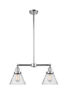 Cone - 2 Light - 21 inch - Polished Chrome - Stem Hung - Adjustable Island Light (3442|209-PC-G44)