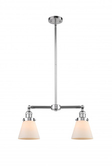 Cone - 2 Light - 21 inch - Polished Chrome - Stem Hung - Adjustable Island Light (3442|209-PC-G61-LED)