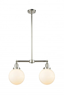 Beacon - 2 Light - 25 inch - Polished Nickel - Stem Hung - Adjustable Island Light (3442|209-PN-G201-8-LED)