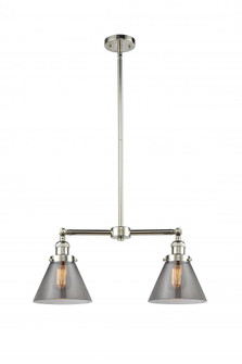 Cone - 2 Light - 21 inch - Polished Nickel - Stem Hung - Adjustable Island Light (3442|209-PN-G43-L-LED)