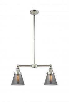 Cone - 2 Light - 21 inch - Polished Nickel - Stem Hung - Adjustable Island Light (3442|209-PN-G63-LED)