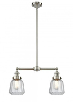 Chatham - 2 Light - 21 inch - Brushed Satin Nickel - Stem Hung - Adjustable Island Light (3442|209-SN-G142-LED)