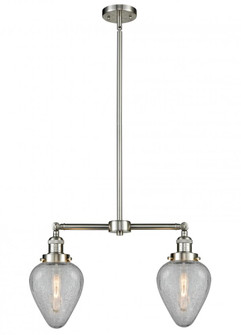Geneseo - 2 Light - 21 inch - Brushed Satin Nickel - Stem Hung - Adjustable Island Light (3442|209-SN-G165-LED)