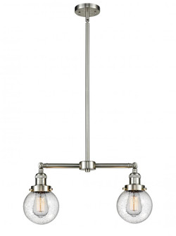 Beacon - 2 Light - 23 inch - Brushed Satin Nickel - Stem Hung - Adjustable Island Light (3442|209-SN-G204-6)