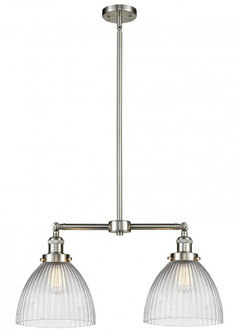 Seneca Falls - 2 Light - 21 inch - Brushed Satin Nickel - Stem Hung - Adjustable Island Light (3442|209-SN-G222-LED)