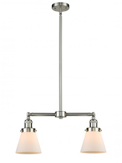 Cone - 2 Light - 21 inch - Brushed Satin Nickel - Stem Hung - Adjustable Island Light (3442|209-SN-G61-LED)