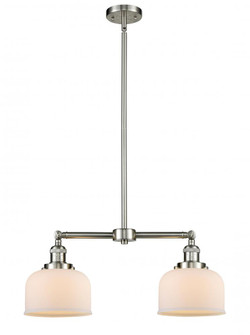 Bell - 2 Light - 21 inch - Brushed Satin Nickel - Stem Hung - Adjustable Island Light (3442|209-SN-G71-LED)