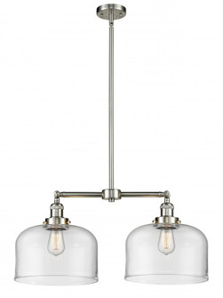 Bell - 2 Light - 21 inch - Brushed Satin Nickel - Stem Hung - Adjustable Island Light (3442|209-SN-G72-L-LED)