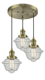Small Oxford 3 Light Multi-Pendant (3442|211/3-AB-G534)