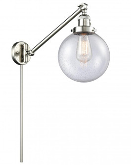 Beacon - 1 Light - 8 inch - Brushed Satin Nickel -Adjustable Swing Arm (3442|237-SN-G204-8)