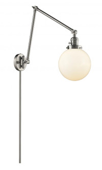 Beacon - 1 Light - 8 inch - Brushed Satin Nickel -Adjustable Swing Arm (3442|238-SN-G201-8)