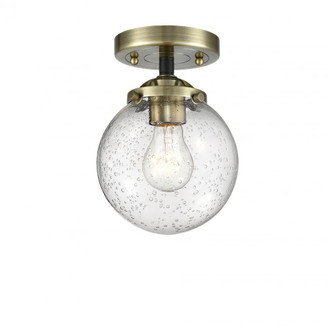 Beacon - 1 Light - 6 inch - Black Antique Brass - Semi-Flush Mount (3442|284-1C-BAB-G204-6-LED)
