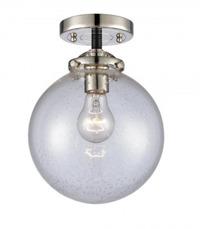 Beacon - 1 Light - 8 inch - Black Polished Nickel - Semi-Flush Mount (3442|284-1C-BPN-G204-8-LED)