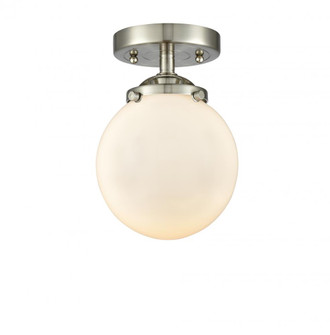 Beacon - 1 Light - 6 inch - Brushed Satin Nickel - Semi-Flush Mount (3442|284-1C-SN-G201-6)