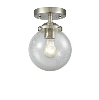 Beacon - 1 Light - 6 inch - Brushed Satin Nickel - Semi-Flush Mount (3442|284-1C-SN-G204-6-LED)