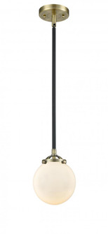 Beacon - 1 Light - 6 inch - Black Antique Brass - Stem hung - Mini Pendant (3442|284-1S-BAB-G201-6-LED)