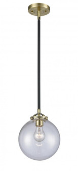 Beacon - 1 Light - 8 inch - Black Antique Brass - Stem hung - Mini Pendant (3442|284-1S-BAB-G202-8-LED)