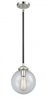 Beacon - 1 Light - 8 inch - Black Polished Nickel - Stem hung - Mini Pendant (3442|284-1S-BPN-G202-8-LED)