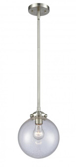 Beacon - 1 Light - 8 inch - Brushed Satin Nickel - Cord hung - Mini Pendant (3442|284-1S-SN-G204-8-LED)