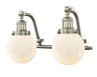 Beacon - 2 Light - 16 inch - Brushed Satin Nickel - Adjustable Bath Vanity Light (3442|515-2W-SN-G201-6)