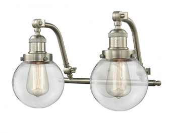 Beacon - 2 Light - 16 inch - Brushed Satin Nickel - Adjustable Bath Vanity Light (3442|515-2W-SN-G202-6-LED)