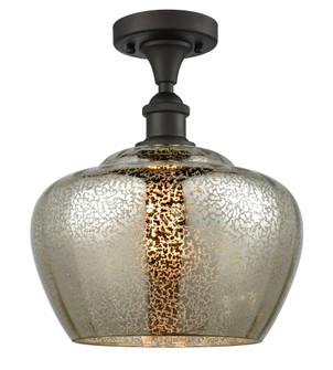 Fenton - 1 Light - 11 inch - Oil Rubbed Bronze - Semi-Flush Mount (3442|516-1C-OB-G96-L-LED)