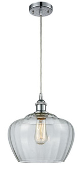 Fenton - 1 Light - 11 inch - Polished Chrome - Cord hung - Mini Pendant (3442|516-1P-PC-G92-L)