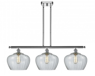 Fenton - 3 Light - 38 inch - Polished Chrome - Stem hung - Island Light (3442|516-3I-PC-G92-L-LED)