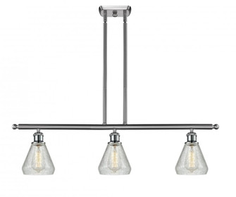 Conesus - 3 Light - 36 inch - Brushed Satin Nickel - Stem hung - Island Light (3442|516-3I-SN-G275-LED)