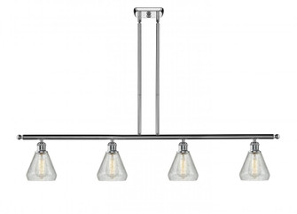 Conesus - 4 Light - 48 inch - Polished Chrome - Cord hung - Island Light (3442|516-4I-PC-G275-LED)