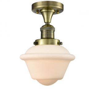Oxford - 1 Light - 8 inch - Antique Brass - Semi-Flush Mount (3442|517-1CH-AB-G531-LED)