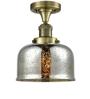 Bell - 1 Light - 8 inch - Antique Brass - Semi-Flush Mount (3442|517-1CH-AB-G78-LED)