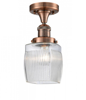 Colton - 1 Light - 6 inch - Antique Copper - Semi-Flush Mount (3442|517-1CH-AC-G302-LED)