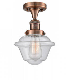 Oxford - 1 Light - 8 inch - Antique Copper - Semi-Flush Mount (3442|517-1CH-AC-G534-LED)