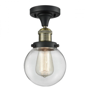 Beacon - 1 Light - 6 inch - Black Antique Brass - Semi-Flush Mount (3442|517-1CH-BAB-G202-6-LED)
