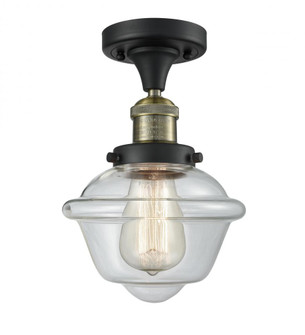 Oxford - 1 Light - 8 inch - Black Antique Brass - Semi-Flush Mount (3442|517-1CH-BAB-G532-LED)